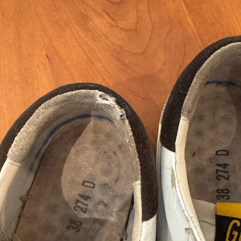 Golden Goose Women's Superstar White Leather /Suede Heels/ Zebra Stars/ Sz.38 - Picture 10 of 13